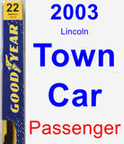 Passenger Wiper Blade for 2003 Lincoln Town Car - Premium