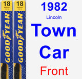 Front Wiper Blade Pack for 1982 Lincoln Town Car - Premium