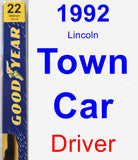 Driver Wiper Blade for 1992 Lincoln Town Car - Premium