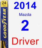 Driver Wiper Blade for 2014 Mazda 2 - Premium