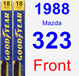 Front Wiper Blade Pack for 1988 Mazda 323 - Premium