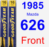 Front Wiper Blade Pack for 1985 Mazda 626 - Premium