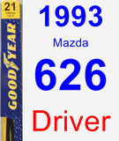 Driver Wiper Blade for 1993 Mazda 626 - Premium