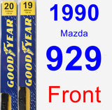 Front Wiper Blade Pack for 1990 Mazda 929 - Premium