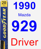 Driver Wiper Blade for 1990 Mazda 929 - Premium