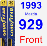 Front Wiper Blade Pack for 1993 Mazda 929 - Premium