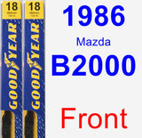 Front Wiper Blade Pack for 1986 Mazda B2000 - Premium