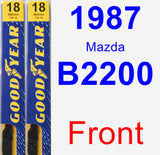 Front Wiper Blade Pack for 1987 Mazda B2200 - Premium