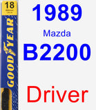 Driver Wiper Blade for 1989 Mazda B2200 - Premium