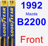 Front Wiper Blade Pack for 1992 Mazda B2200 - Premium