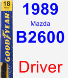 Driver Wiper Blade for 1989 Mazda B2600 - Premium