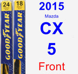 Front Wiper Blade Pack for 2015 Mazda CX-5 - Premium