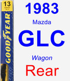 Rear Wiper Blade for 1983 Mazda GLC - Premium