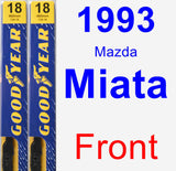 Front Wiper Blade Pack for 1993 Mazda Miata - Premium