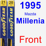 Front Wiper Blade Pack for 1995 Mazda Millenia - Premium