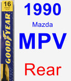 Rear Wiper Blade for 1990 Mazda MPV - Premium