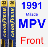 Front Wiper Blade Pack for 1991 Mazda MPV - Premium