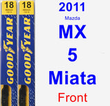 Front Wiper Blade Pack for 2011 Mazda MX-5 Miata - Premium