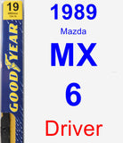 Driver Wiper Blade for 1989 Mazda MX-6 - Premium