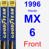 Front Wiper Blade Pack for 1996 Mazda MX-6 - Premium