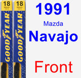 Front Wiper Blade Pack for 1991 Mazda Navajo - Premium