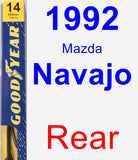 Rear Wiper Blade for 1992 Mazda Navajo - Premium