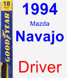 Driver Wiper Blade for 1994 Mazda Navajo - Premium