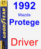 Driver Wiper Blade for 1992 Mazda Protege - Premium