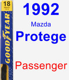 Passenger Wiper Blade for 1992 Mazda Protege - Premium