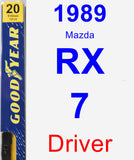 Driver Wiper Blade for 1989 Mazda RX-7 - Premium