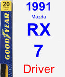 Driver Wiper Blade for 1991 Mazda RX-7 - Premium