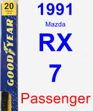 Passenger Wiper Blade for 1991 Mazda RX-7 - Premium