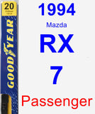 Passenger Wiper Blade for 1994 Mazda RX-7 - Premium