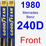 Front Wiper Blade Pack for 1980 Mercedes-Benz 240D - Premium