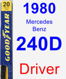 Driver Wiper Blade for 1980 Mercedes-Benz 240D - Premium