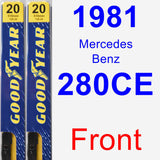 Front Wiper Blade Pack for 1981 Mercedes-Benz 280CE - Premium