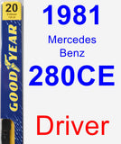 Driver Wiper Blade for 1981 Mercedes-Benz 280CE - Premium