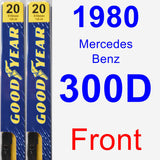 Front Wiper Blade Pack for 1980 Mercedes-Benz 300D - Premium