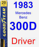 Driver Wiper Blade for 1983 Mercedes-Benz 300D - Premium