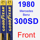 Front Wiper Blade Pack for 1980 Mercedes-Benz 300SD - Premium