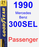 Passenger Wiper Blade for 1990 Mercedes-Benz 300SEL - Premium