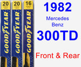 Front & Rear Wiper Blade Pack for 1982 Mercedes-Benz 300TD - Premium