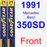 Front Wiper Blade Pack for 1991 Mercedes-Benz 350SD - Premium