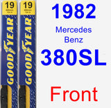 Front Wiper Blade Pack for 1982 Mercedes-Benz 380SL - Premium