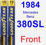 Front Wiper Blade Pack for 1984 Mercedes-Benz 380SL - Premium