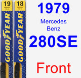 Front Wiper Blade Pack for 1979 Mercedes-Benz 280SE - Premium