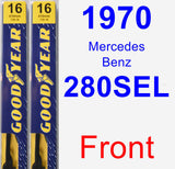 Front Wiper Blade Pack for 1970 Mercedes-Benz 280SEL - Premium