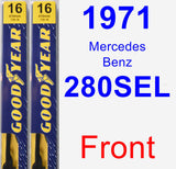 Front Wiper Blade Pack for 1971 Mercedes-Benz 280SEL - Premium