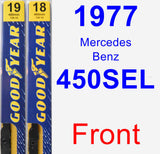 Front Wiper Blade Pack for 1977 Mercedes-Benz 450SEL - Premium