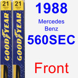 Front Wiper Blade Pack for 1988 Mercedes-Benz 560SEC - Premium